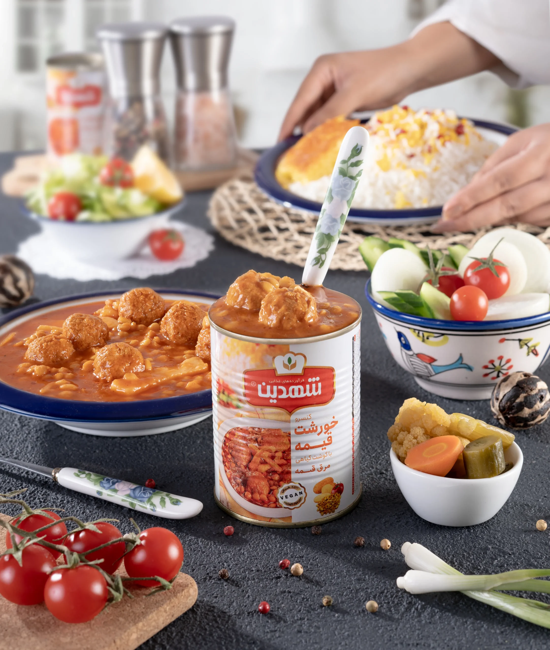 کنسرو خورشت قیمه شهدین